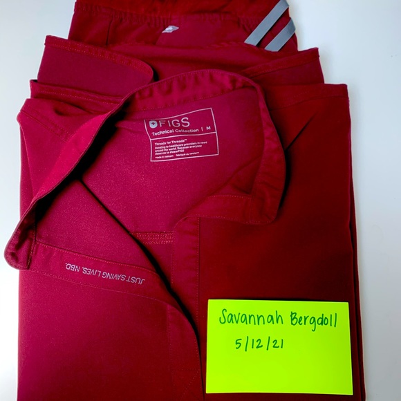 Figs Other - Burgundy FIGS set